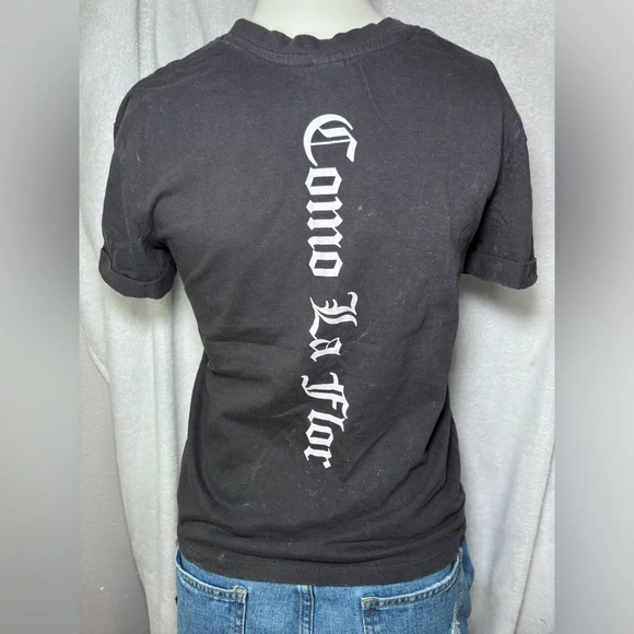 Como La Flor Graphic T Shirt Los Angeles Roses Short Sleeve Top - Picture 2 of 2